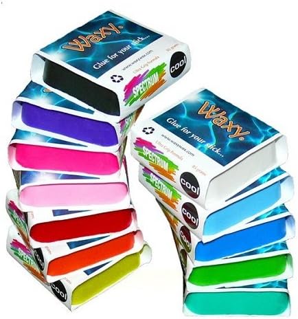 Waxy Wax Coloured Surfboard Wax 85g block. Tropical Water/Base Coat