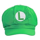 XCOSER Classical Super Bro Hat Cap for Halloween Costume Green