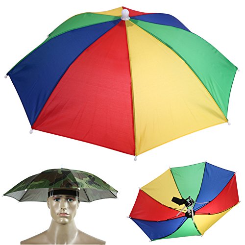 Autumn Water Portable Usefull Umbrella Hat Sun Shade Waterproof Outdoor Camping Hiking Fishing Festivals Parasol Foldable Brolly Cap 55cm - Thumbnail 2