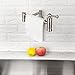 Wall Mount Pot Filler - Sarlai Pot Filler Stove Faucet Wall Mounted Solid Brass Brushed Nickel Foldable Double Joint Swing Arm Two Handle Kitchen Sink Faucet