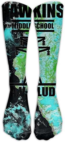 Hawkins-Middle-School-A.V.-ClubWomen Long Warm Cotton Blend Socks Over Knee High Sock