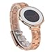 Lcoo Xuexy 14mm Pebble Time Round Stainless Steel Watch Band Strap Replacement Bracelet, Rose Gold