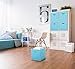 Cube Storage Baskets For Organizing - 11 Inch - Set of 8 Heavy-Duty Storage Cubes For Storage and Organization. Makes The Perfect Bins For Cubby Storage Boxes Or Cube Storage Organizer (Blue)
