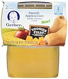 Gerber Purees 2nd Foods Squash Apple Corn Puree, 8 Count