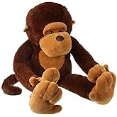 YunNasi Large Stuffed Monkey Giant Monkey Stuffed Animal Big Gorilla Plush Toy for Kids and Girlfriends (43.3 Inches)