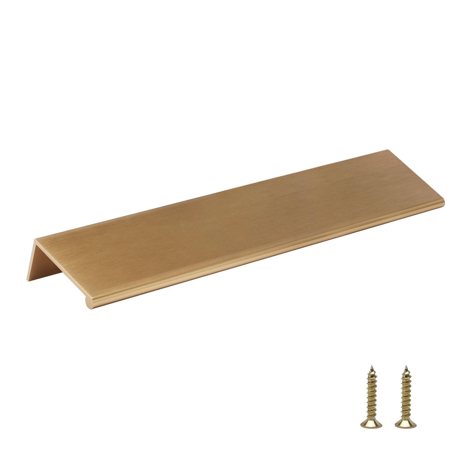 Photo 1 of Rergy 4 Pack Champagne Bronze Cabinet Pulls, Gold Finger Pulls, Brushed Bronze Edge Pulls, 6-1/4in Cabinet Finger Pulls