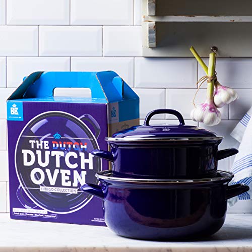 BK Indigo Aluminum HeavyGauge Carbon Steel, Induction, 5.5QT Nonstick Glaze Dutch Oven