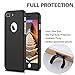 iPhone 7 Plus Case,Lavince Full Body Protection Hard Slim Cover[Dual Layer]with Tempered Glass Screen Protector for iPhone 7 Plus 5.5inch(Black)
