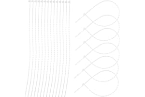 HDST-HOME 2000 Pcs Snap Lock Pin Tag Fastener Adjustable Security Beaded Loop Tie Plastic for Attach Tags to Products Gift (Transparent, 7 Inch)