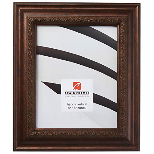 Craig Frames Pompeii, Smoked Bronze Picture Frame, 11 by 14-Inch