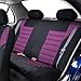 FH Group Automotive Car Seat Covers Full Set Premium 3D Air Mesh Purple and Black Seat Covers, Airbag Compatible and Split Bench Cover Universal Fit Interior Accessories for Cars Trucks and SUVs