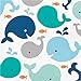 Lil' Spout Blue Baby Shower Party Supplies Pack for 16 Guests | Straws, Dinner Plates, Luncheon Napkins, Cups, and Table Cover | Cute Baby Shower Party Supplies Featuring Whale Baby Shower Plates!