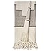 Amazon Brand – Rivet Modern Global-Inspired Boho Textured Tassel 100% Cotton Throw Blanket, Gray