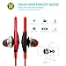 Wireless Sport Bluetooth Headphone BOROFONE BE1 Workout Headset With Earhook Design With Microphone Sweatproof Waterproof IPX4 Noise Canceling Stereo Hifi Sound Outdoor Running For Gym (Red)