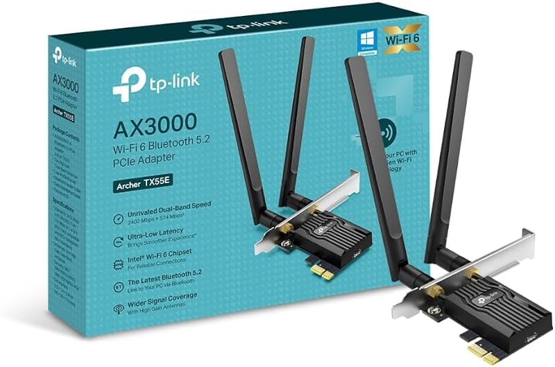 TP-Link Archer TX55E AX3000 WLAN PCIe Card Bluetooth 5.3 Dual-Band