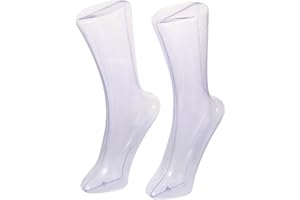 Hemoton 2pcs Plastic Transparent Foot Mold Plastic Foot Model Mannequin Leg Mannequin Anklet Feet Display Models Sock Men and Women Stockings