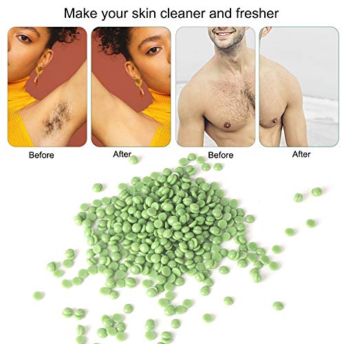 Zeonetak Waxing Kit, Wax Kit for Hair Removal with 8 Pack Hard Wax Beans(28oz) 10 Wax Applicator Sticks Cleaning Paper(2.47oz) for Women Men Home Wax Kit (Purple-1)