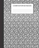 Composition Notebook: Faux Luxury Silver Metallic Glam College Ruled Notebook Lined School Journal