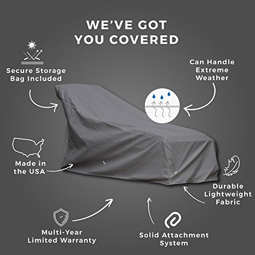 Patio Furniture Covers KoverRoos WeatherMax White Chaise Cover 80 x