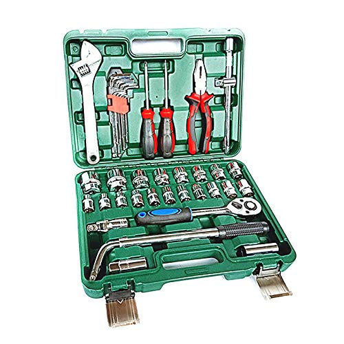 Werkzeugkoffer Werkzeugkastenmaschine Reparaturauto Reparatur Kombination Werkzeug 40 Stücke Sockelschlüssel Hardware… – Bild 3