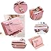 FXTXYMX Womens Faux Leather Cute Cat Bowknot Small Wallet Coin Card Holder (Pink)