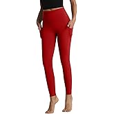 RIMLESS 7 Women's Leggings with Pockets High Waist Cotton Yoga Pants Workout Running Athletic Capris