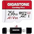 GIGASTONE 256GB Micro SD Card with USB Type C Card Reader, Gaming Plus, MicroSDXC Memory Card for Nintendo-Switch, 4K Video Recording, UHS-I A1 U3 V30 C10, up to 100MB/s, with Adapter