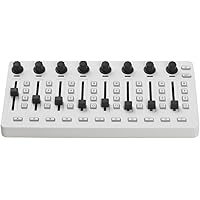 Rofawee MIDI Controlle MIDI Mixing Console with 43 Buttons 8 Knobs 8 Push Buttons BT Connection Battery/pe-C Power Supply USB