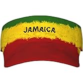 Retro Jamaica Flag Hat Women Men Adjustable Flag Sport Sun Visor Hat Summer Fashion Sun Cap Beach Flag Hat