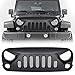 Front Matte Black Gladiator Grille Grid Grill with Mesh Insert For Jeep Wrangler JK JKU Rubicon Sahara Sport X Unlimited 2007-2018