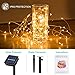 Toplus Solar String Lights, 8 Modes 100 LED 33ft Copper Wire Lights, Starry Fairy String Lights Waterproof Ambiance Lighting for Outdoor, Patio, Gardens, Party, Solar Christmas Lights (Warm White)