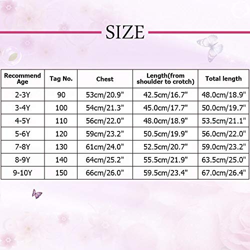 BAOHULU Leotard for Toddler Girls Gymnastics Shorts Sparkle Embroidery Tank Biketards One Piece B165_BlackPurple_140 - Thumbnail 6