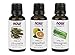3-Pack Variety of Now Essential Oils: Summer Night Blend - Citronella, Lemongrass, Grapefruit