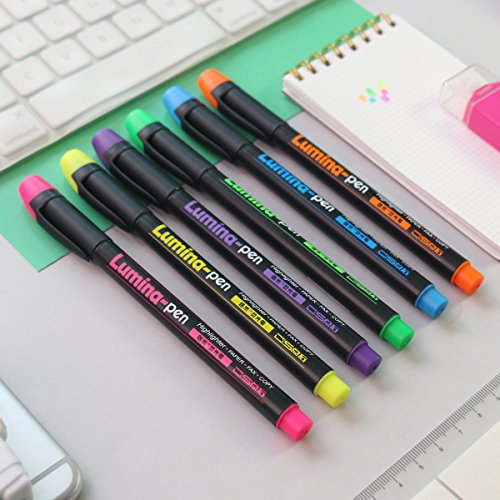 Pocket Highlighters,Smooth Quick-drying Ink,Chisel Tip,Assorted Colors,6-Count