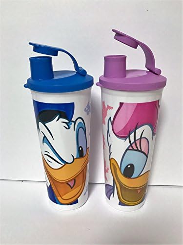 Tupperware Disney Donald &amp; Daisy Duck 2pc Tumbler Set