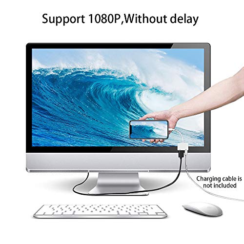 Compatible with iPhone iPad to HDMI Adapter Cable, Digital AV Adapter 1080p HD TV Connector Cord Compatible with iPhone Xs Max XR 8 7 6Plus, iPad Pro Mini Air to TV Projector Monitor - Thumbnail 3