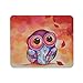Gaming Mouse Pad Mat, 8 inch Non-Slip Rubber Mousepad , Silky Smooth Surface Edges for Computer ,Laptop& PC, 8 × 9 x 0.1 inches Rectangle, Owl