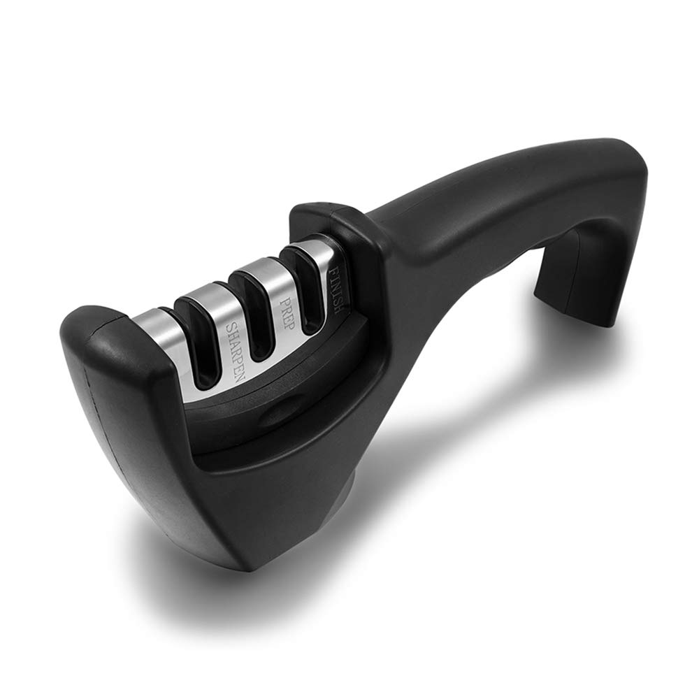 3-Stage Knife Sharpener,YUSENONA Kitchen Knife Sharpener,Manual Kitchen Knife Accessories-Pocket Knife Sharpener,Quickly Sharpens, Repairs, Polishes Blades.Restore Dull Knife for A Sharp Edge.
