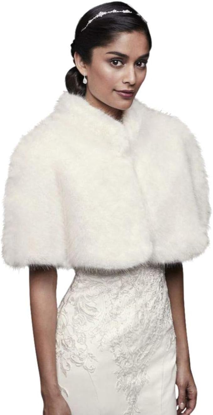 david's bridal faux fur wrap
