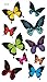 Supperb Temporary Tattoos - 10 Color Butterflies Tattoos