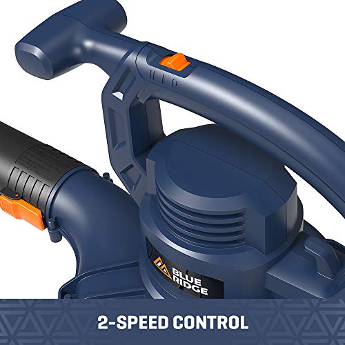 BLUE RIDGE BR8501U Corded 12.0A Electric 3 in 1 Blower/Mulcher/Vacuum