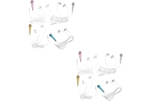 ibasenice 8pcs Mini Handheld Microphone for Phone Portable Vocal Instrument Tiny Recording Mic for Singing