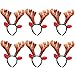 Outgeek Reindeer Headband 6pcs Reindeer Antlers Headband Deer Party Hats for Easter Halloween Christmas Kid's Party (Brown)