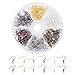 PandaHall Elite 120 Pcs Brass Earring Hook Ear Wires French Fish Hooks with Ball and Coil Nickel Free 6 Colors for Jewelry Making