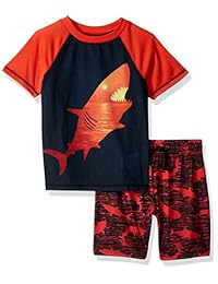 komar kids pijama de 2 piezas chill-a-saurus para niños pequeños Conjunto corto