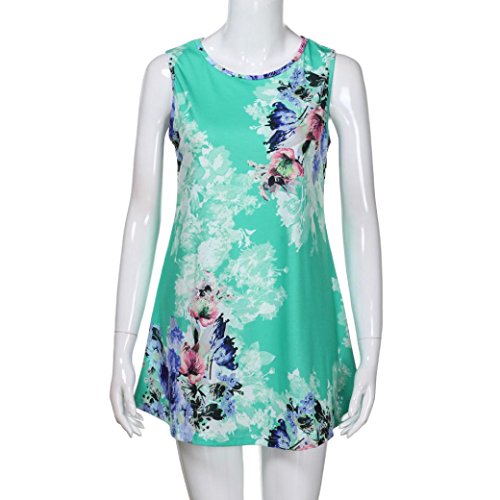 image for Goddessvan Women's Summer Casual Floral Printing T-Shirt Short Sleeve 