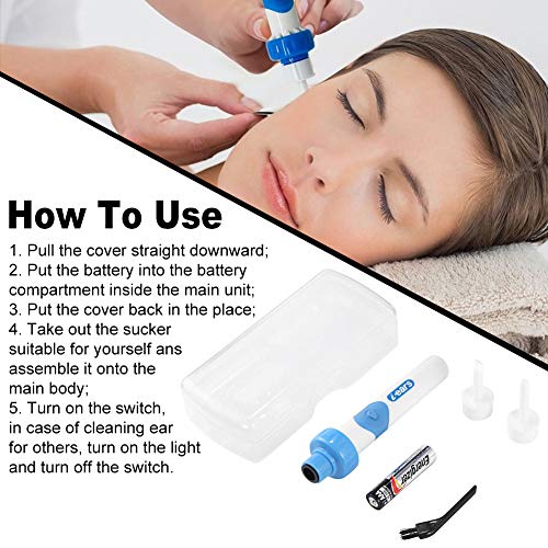 Ear Wax Removal Tool, Earwax Removal Kit, Ear Wax Remover, Ear Vacuum Cleaner, Soft Safe Flexible Ears Care Tool with LED Light for Kids and Adults
