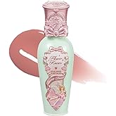 Flower Knows Midsummer Fairytales Coating Lip Lacquer,Glowy Non-Fading Lip Gloss,Hydrating Tinted Lip Oil for Girls&Women,Vegan & Cruelty Free,0.17Fl Oz(G07 Lullaby)