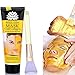 Hisight 24k Gold Collagen Mask Anti Aging Whitening Wrinkle Lifting Peel Off Masks Blackhead Remover Facial Mask mud Wrinkle Skin Care Face Lifting Firming Moisturize + Mask Brush (120g)