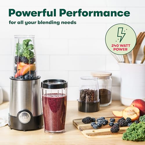 BELLA Personal Size Rocket Blender, Perfect For Smoothies, Shakes